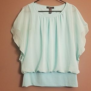 Like New Pastel Green Cheffon top by Style & Co.